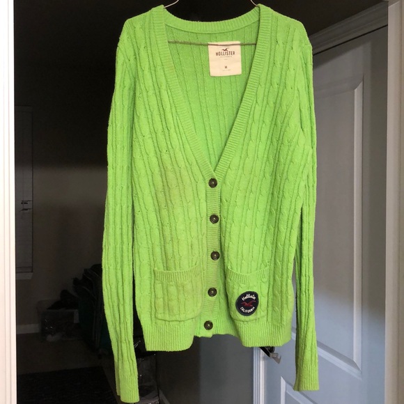 Hollister Jackets & Blazers - Hollister Green Sweater Jacket
